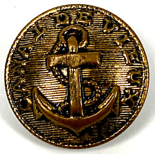 Brass Military Navy Button Cana L De Vieux 7/8
