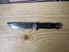 WWII Cattaraugus 225Q Leather Handle Fixed Blade knife picture