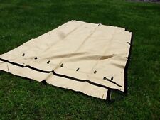 MILITARY SURPLUS 11x11 COMMAND POST TENT SKIN WALL- TAN-PLAIN  WALL GOOD US ARMY picture