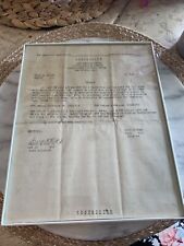 1945 Paper Army Letter Camp Burner NC (in Frame) picture