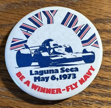 Vintage 1973 NAVY DAY at Laguna Seca Button (Pinback) 