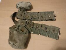 vintage USMC marine corps ammo belt and canteen cover and pouch picture