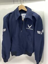 USAF Air Force Light Weight Blue Jacket No Liner Men 40R Full Zip Service Dress picture
