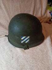 WWII Helmet 3rd infantry Division US 🇺🇸 Army with liner paint job & decals  picture