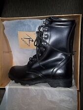 ROTHCO Black Leather US-Style Combat Boots- In Original Boxes-Vintage 1990s-RARE picture