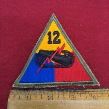 WW2/II US Army 12th Armored Division triangular patch. picture