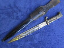 ORIGINAL GERMAN ETCHED BLADE BAYONET DELUXE DRESS DAGGER AND SCABBARD WITH FROG picture