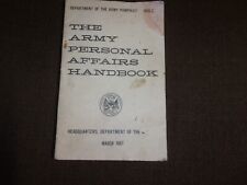 THE ARMY PERSONAL AFFAIRS HANDBOOK Department Of The Army Pamphlet Vietnam 1961 picture