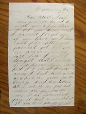 MARTINSBURG VIRGINIA CIVIL WAR OHIO SOLDIER DIED OF WOUNDS  LETTER picture