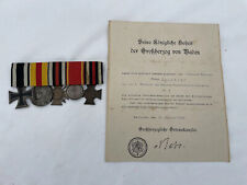 WW1 Original Iron Cross Ribbon bar and named award document 1918 picture