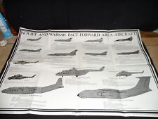Vintage 1978 Poster Russia Soviet Union Warsaw Pact Aircraft Pictures & Desc picture