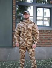 Tactical military demi-season uniform light pixel F16 original, high-quality mil picture