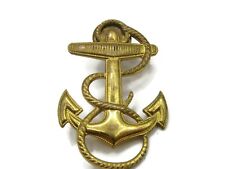 Anchor Navy Military Pin Vintage Large Design Gold Tone H-24-N picture