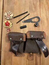 Russian Mosin Nagant Ammo Pouch and Cleaning Kit and 3 Pins picture