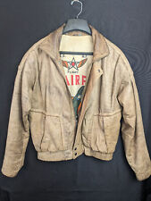 Vintage Bomber Jacket, Wear Me Out, men's sz 40 tan, Needs Zipper Fix picture