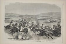 Charge of the First Wisconsin and Second Indiana Cavalry  1863 vintage print picture