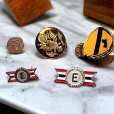 WWII Pin Lot Sterling Silver E for Excellence Army Navy Production Award Vintage picture