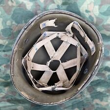 WWII Front Seam Fixed Bale Helmet Shell 1st Pattern Hawley Liner Heat Stamp 50C picture