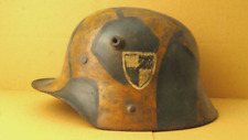 WW1 IMPERIAL GERMAN M1916 STEEL HELMET, 8th ARMY, CAMOUFLAGE.RARE picture