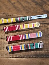 WWII US Army Wolf Brown Narrow France Pacific Combat Ribbon Bar Lot x4 L@@K picture