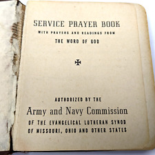 1941 Service Prayer Book Army & Navy Commission Lutheran Synod 2nd Ed. WWII B1 picture