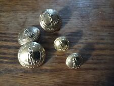 Civil War Brass Buttons Virginia State 3 Large 2 Small picture