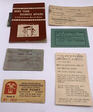 Lot of 6 WW2 Soldier Documents  Amphibious Training Troop Assignment Card Accept picture
