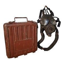 WW II US Navy Military 1940s OSFA gas mask Collectible Non-Operational with case picture