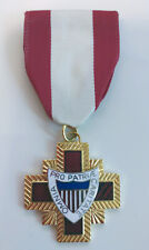 U.S. AMERICAN SOCIETY OF MILITARY SURGEONS RARE MEDAL FULL SIZE WHITE RED RIBBON picture