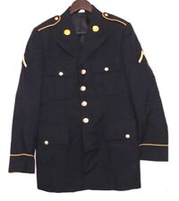 DSCP Army (USA) Blue Military Service Coat Sz 36 L Blazer Mens Jacket Poly/Wool picture