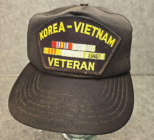 Authentically Vintage KOREA VIETNAM Veteran Snapback Hat. picture