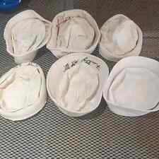 Vintage U.S. Navy White Dixie Cup Hat Sailor Military Lot of 6 Kitchen M1 picture