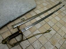 Antique Original French Cavalry Military Officer Museum Sword Sabre & Sheath  picture
