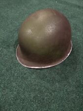 Original US WWII WW2 M1 Helmet Front Seam Fixed bale Very Pitted picture