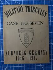 WW2 WWII RARE Original Documents The Nurnberg Trials Of Nazi Officers Nuremberg picture