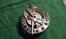 Vintage Genuine US Army US Army Recruiter Veteran Military Hat Badge Lapel Pin picture