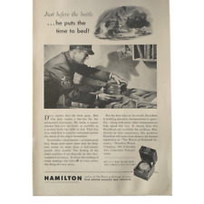 Vintage 1943 Hamilton Just Before the Battle Ad Advertisement picture