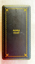 Vintage One Wartime Purple Heart Empty Wooden  single line case box picture