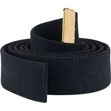 U.S MILITARY BLACK WEB BELT WITH BRASS TIP FOR USE WITH BRASS BUCKLE BELT ONLY   picture