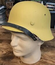 WWII GERMAN M42 ARMY HELMET: ORIGINAL SHELL + REPRO LINER & CHINSTRAP picture