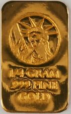 1/4 GRAM GOLD BAR OF 24K PURE .999 FINE GOLD STRATEGIC BULLION A2a picture