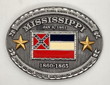 State of Mississippi Flag Belt Buckle picture