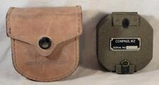 Vintage US Army WW2 M2 Compass W/ Leather M19 Case picture