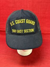 US Coast Guard Far East Section Made In USA Snap Back Mesh Trucker VTG Hat Cap picture