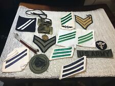 Collection 17 Military Patches belt Buckles Pins picture