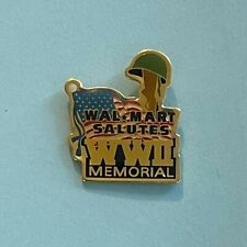Vintage Walmart Salutes WWII WW2 Memorial Pin Patriotic US Army Veterans picture