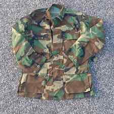 Military Woodland Camo Hot Weather Combat Coat Sz small long 8415-01-184-1325 picture