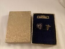 Vintage WWII Sterling & Gold Finish US Army medical Sweetheart pen In Box picture