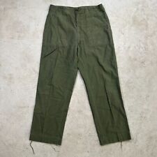 Vintage US Army Pants Trousers Men's Sateen OG-107, Type I 36x33 Army Green 60's picture
