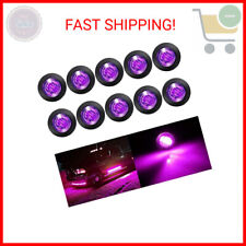 KEING 10 Pack Sealed Waterproof Mini Round 3/4 Inch Purple LED Marker Lights Sig picture